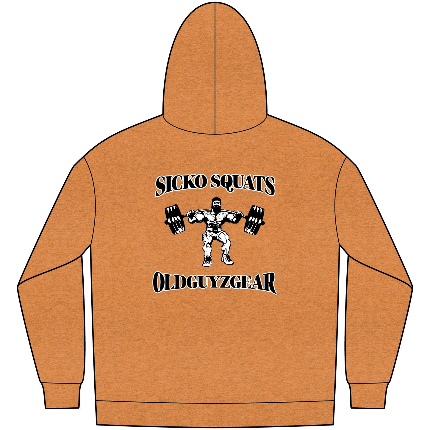 OldGuyzGear "Sicko Squats" Men's Fleece Pull Over Hoodie