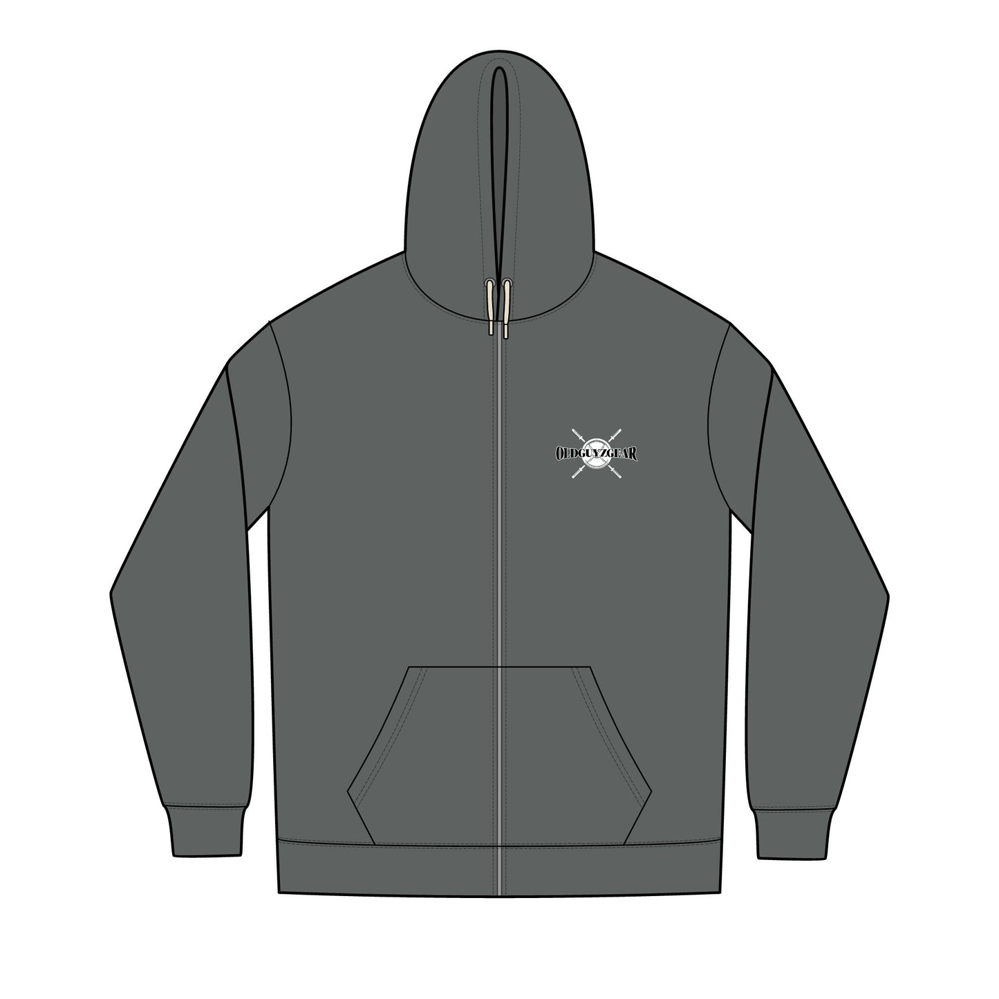 OldGuyzGear "Lift'N Heavy" Men's Fitness Full-Zip Hoodie 2.1