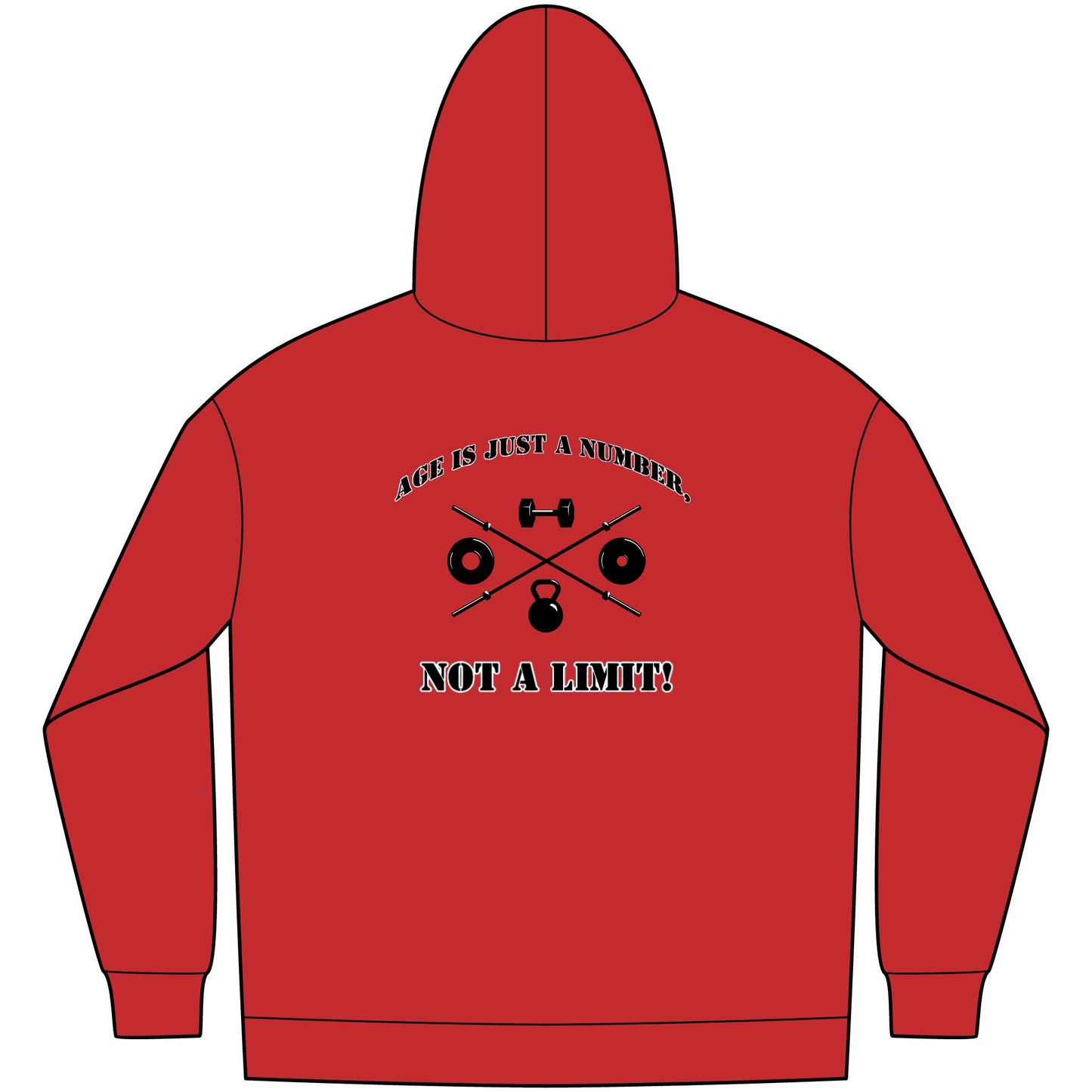 OldGuyzGear "Age is just a number, not a limit" Men's Fitness Hoodie