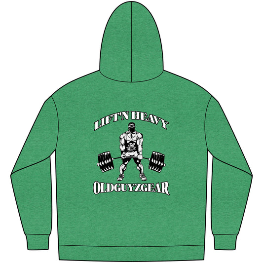 "Lift'n Heavy" Men's Fleece Pull Over Hoodie