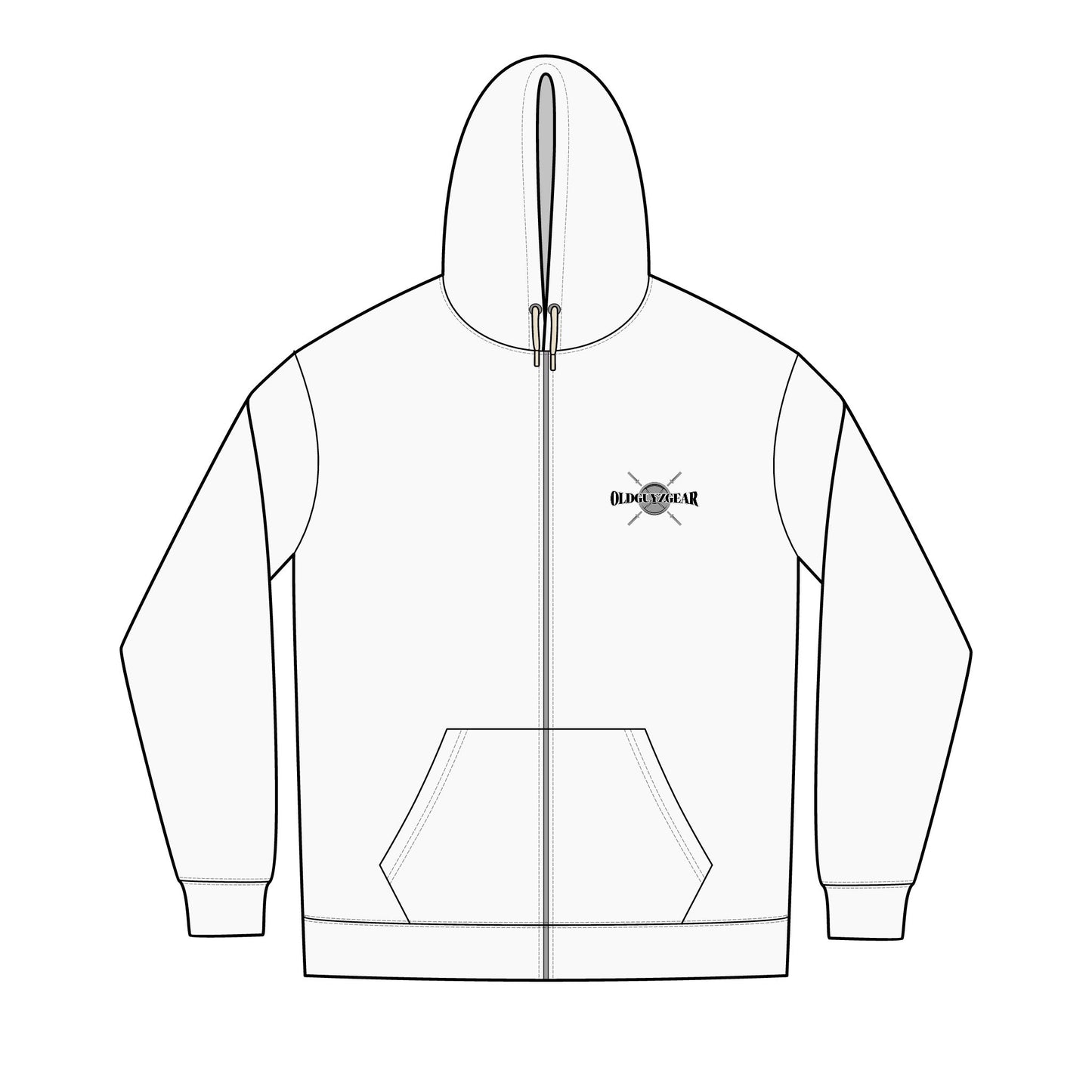OldGuyzGear "Lift'N Heavy" Men's Fitness Full-Zip Hoodie 2.1