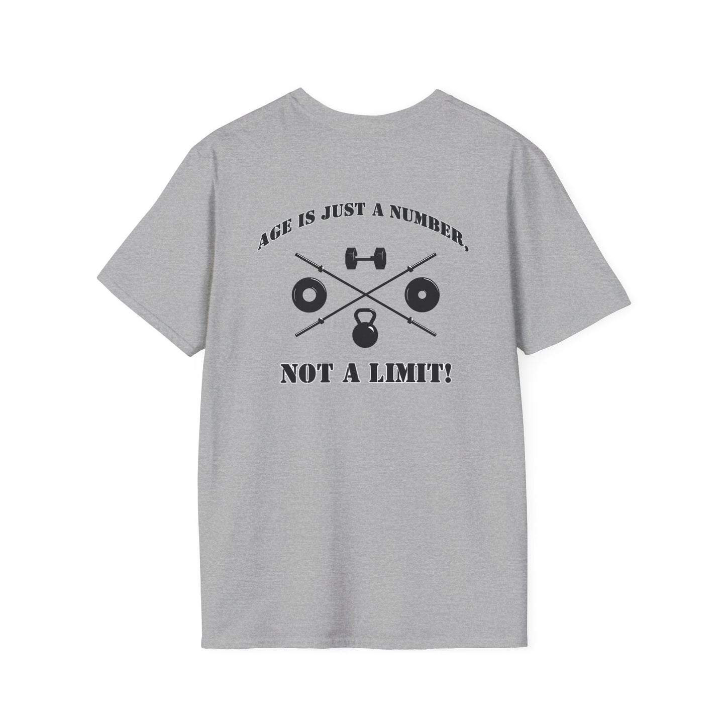 OldGuyzGear "Age is Just a Number, Not a Limit" Fitness T-Shirt
