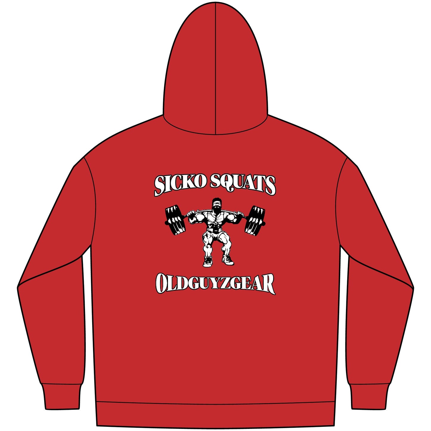 OldGuyzGear "Sicko Squats" Men's Fleece Pull Over Hoodie