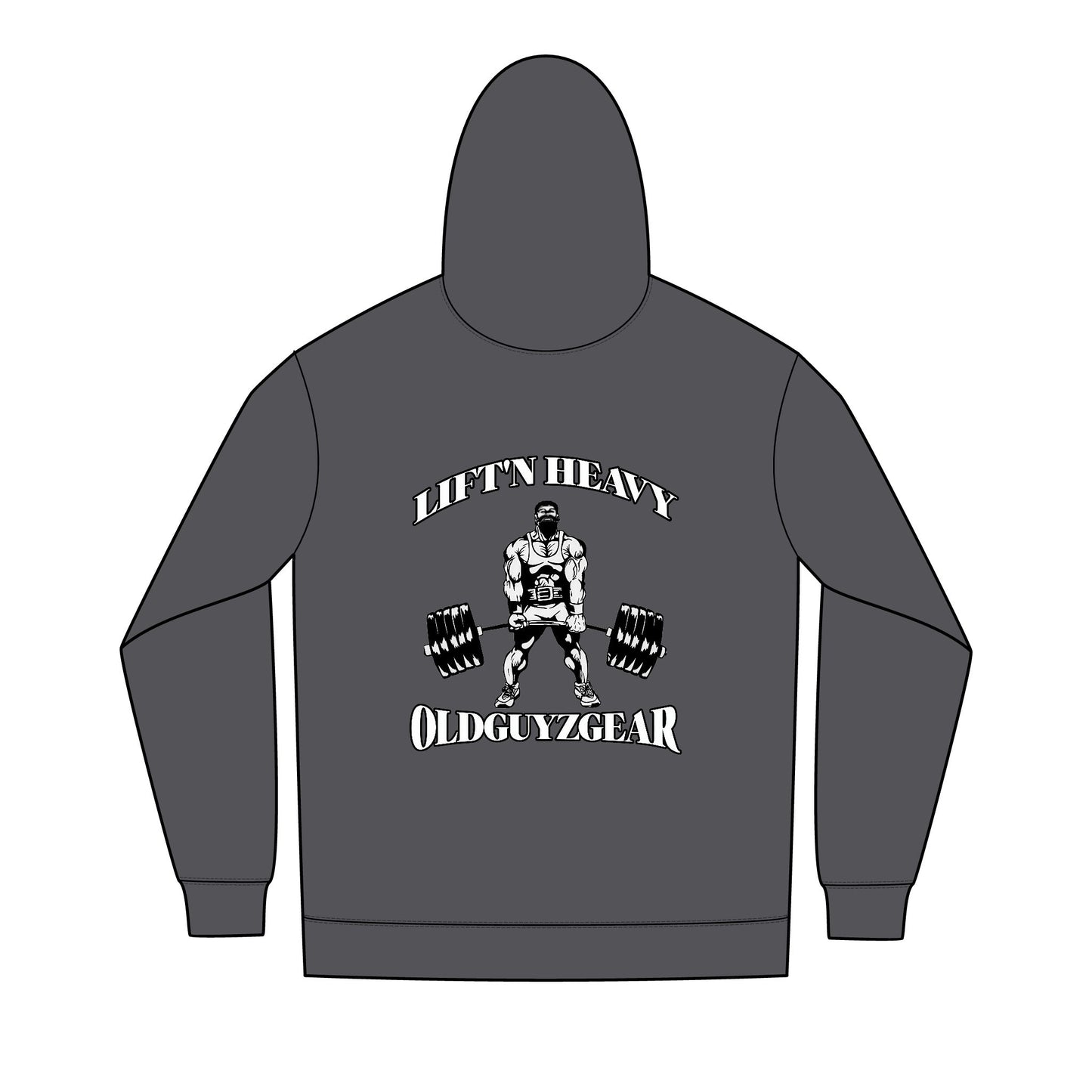 OldGuyzGear "Lift'N Heavy" Men's Fitness Full-Zip Hoodie 2.1
