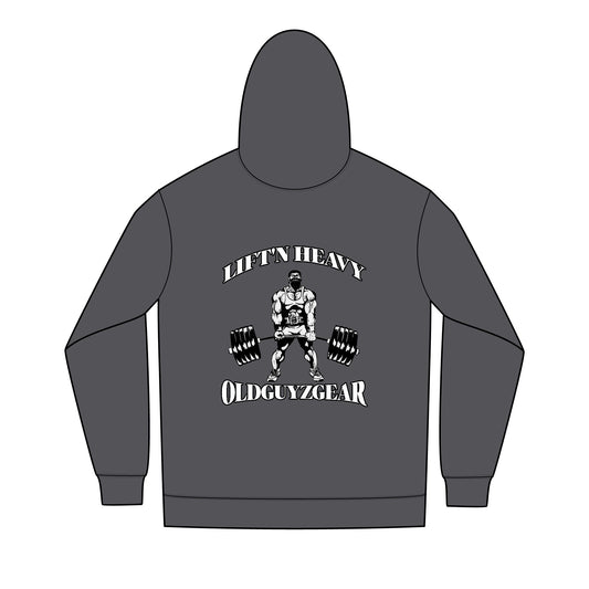 OldGuyzGear "Lift'N Heavy" Men's Fitness Full-Zip Hoodie 2.1
