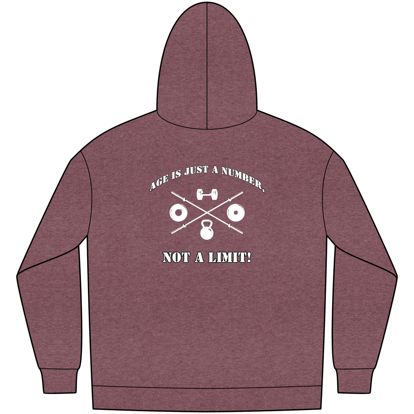 OldGuyzGear "Age is just a number, not a limit" Men's Fitness Hoodie