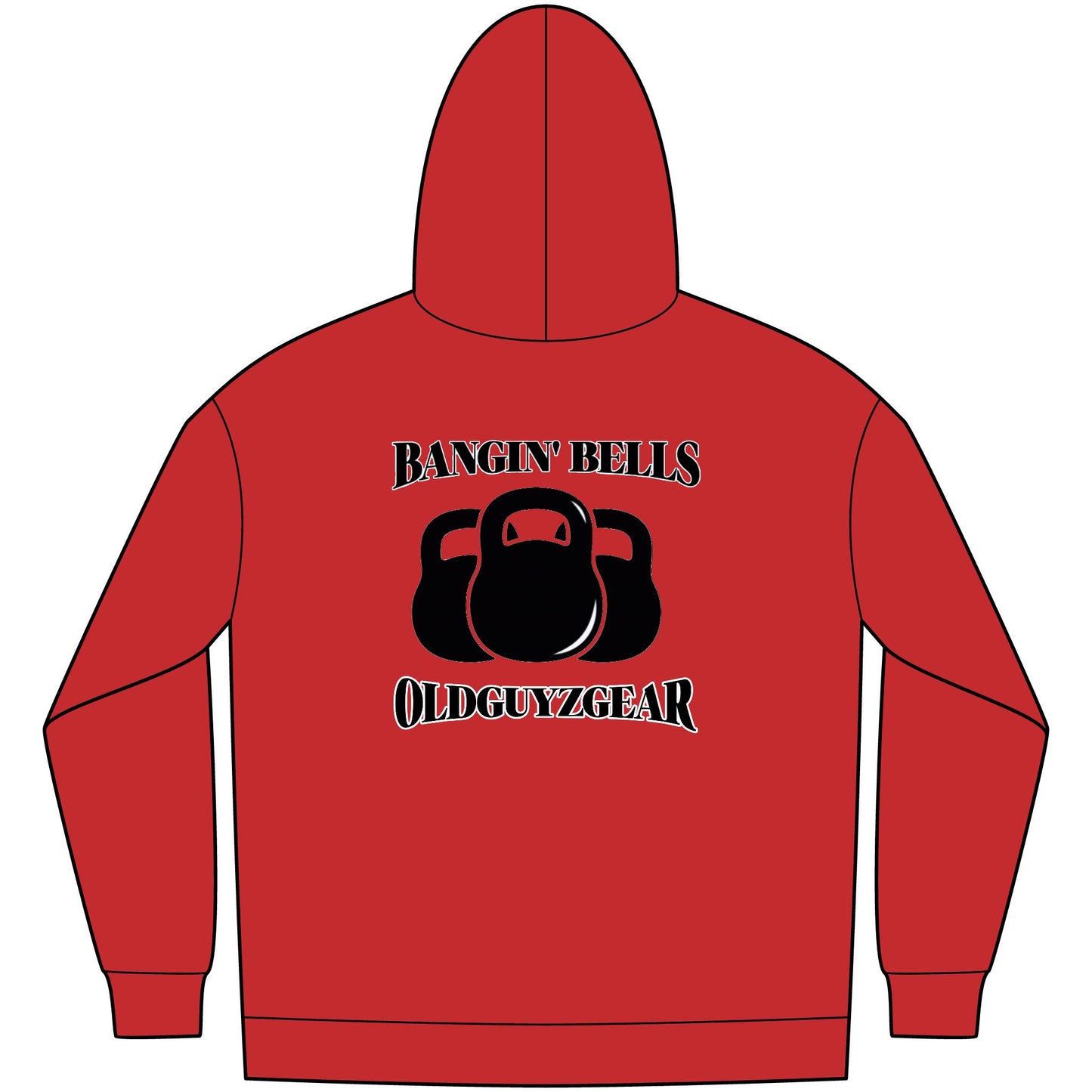OldGuyzGear "Bangin' Bells" Men's Fleece Pull Over Hoodie