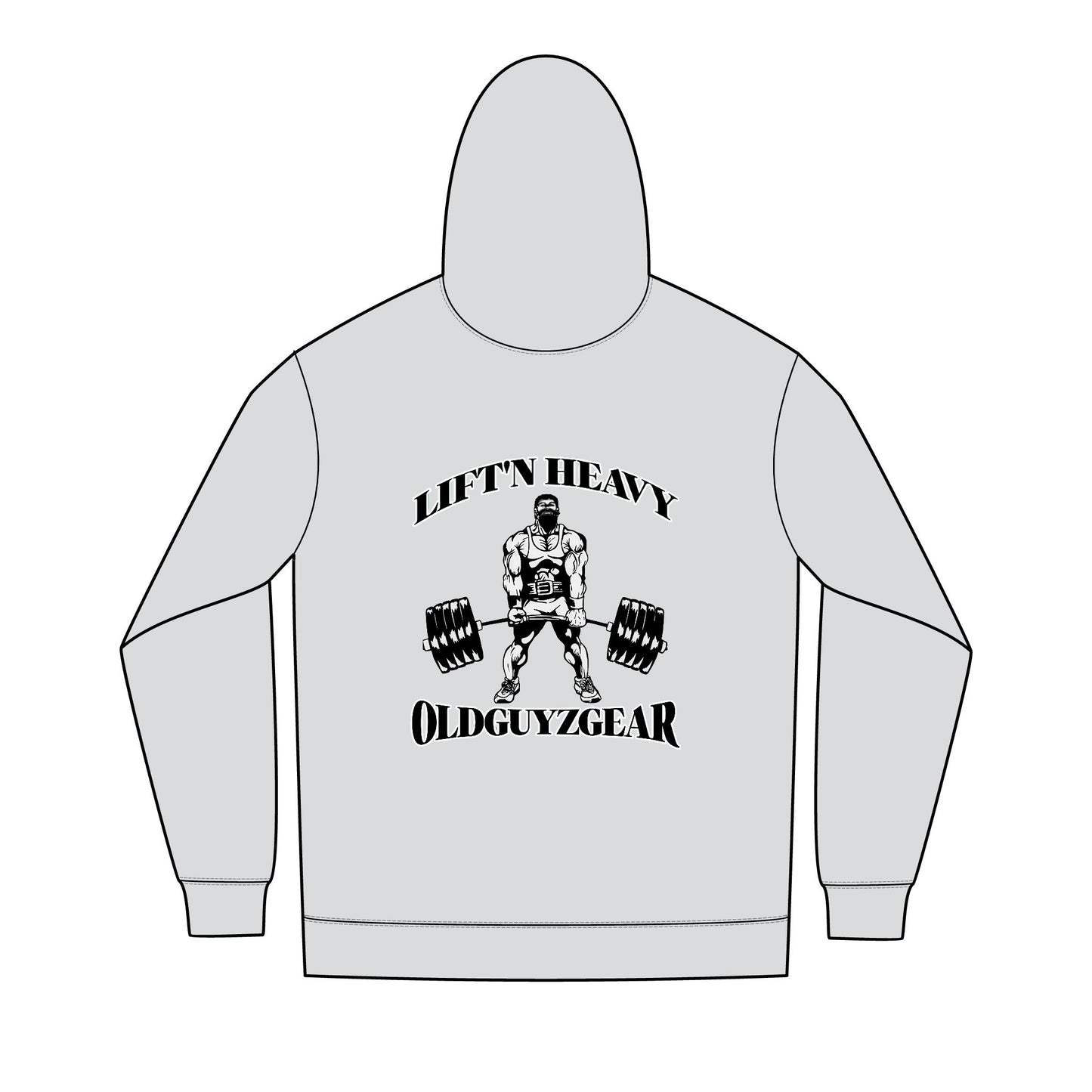 OldGuyzGear "Lift'N Heavy" Men's Fitness Full-Zip Hoodie 2.1