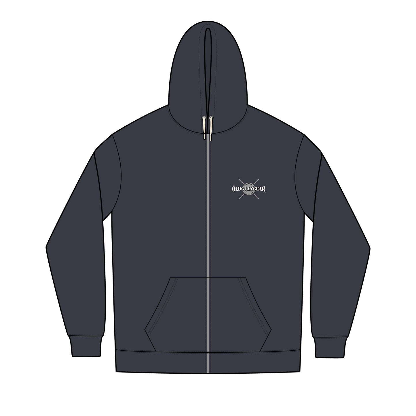 OldGuyzGear "Lift'N Heavy" Men's Fitness Full-Zip Hoodie 2.1