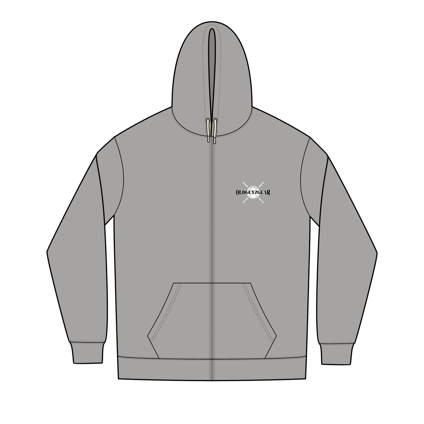 OldGuyzGear "Lift'N Heavy" Men's Fitness Full-Zip Hoodie 2.1