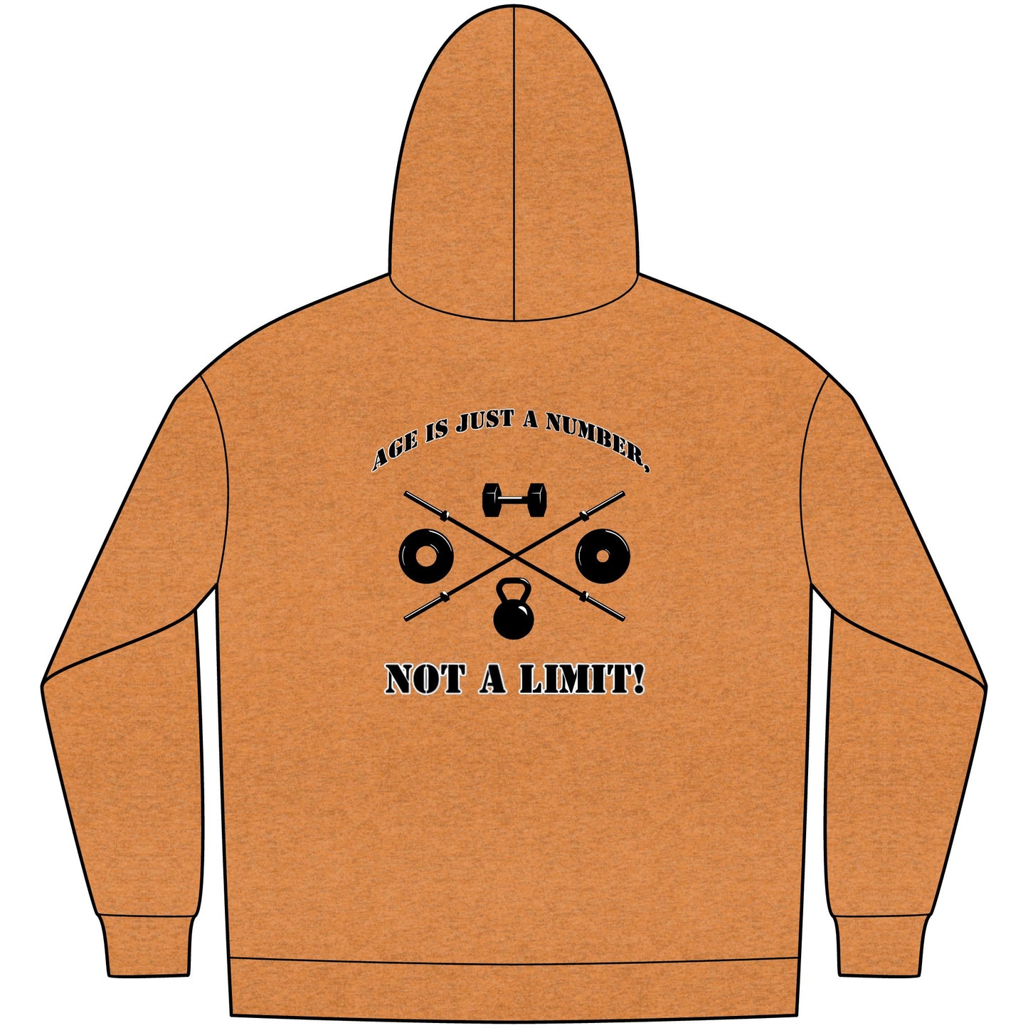 OldGuyzGear "Age is just a number, not a limit" Men's Fleece Pull Over Hoodie