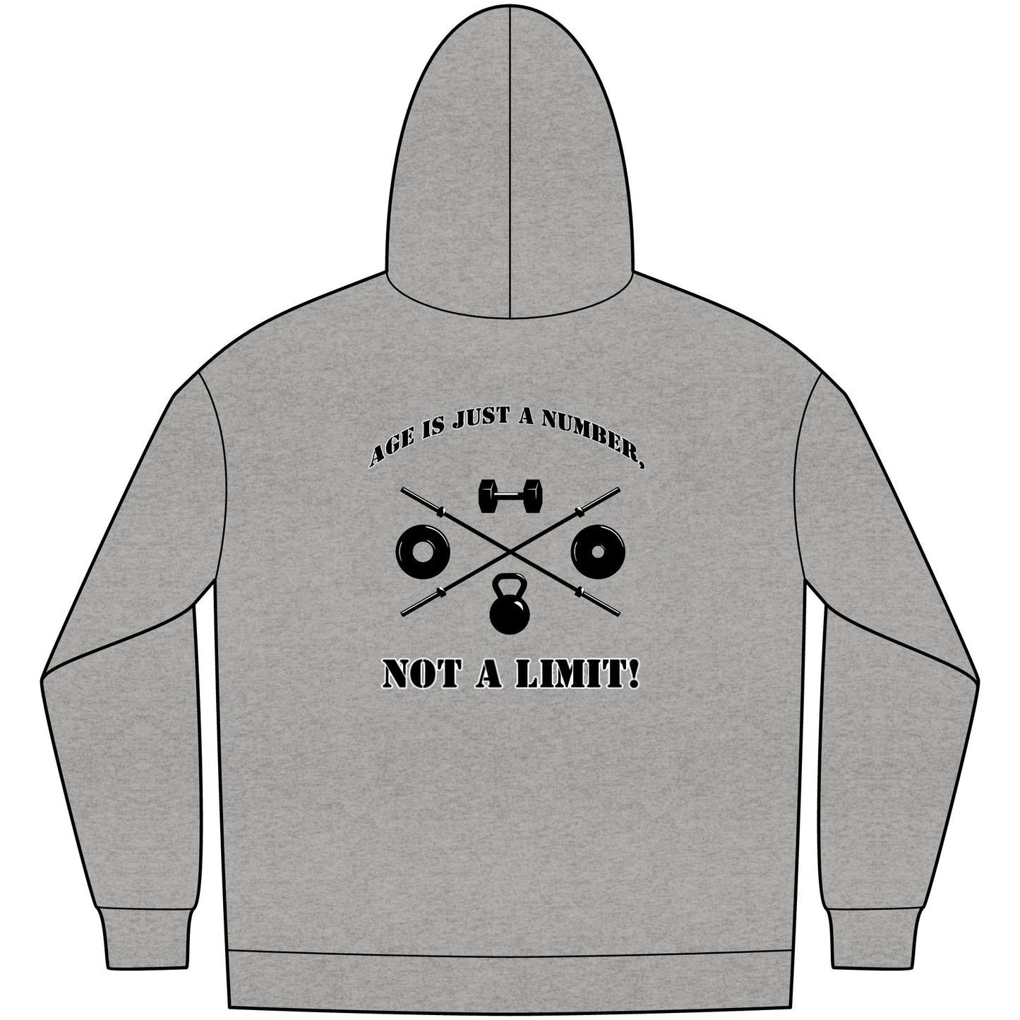 OldGuyzGear "Age is just a number, not a limit" Men's Fleece Pull Over Hoodie