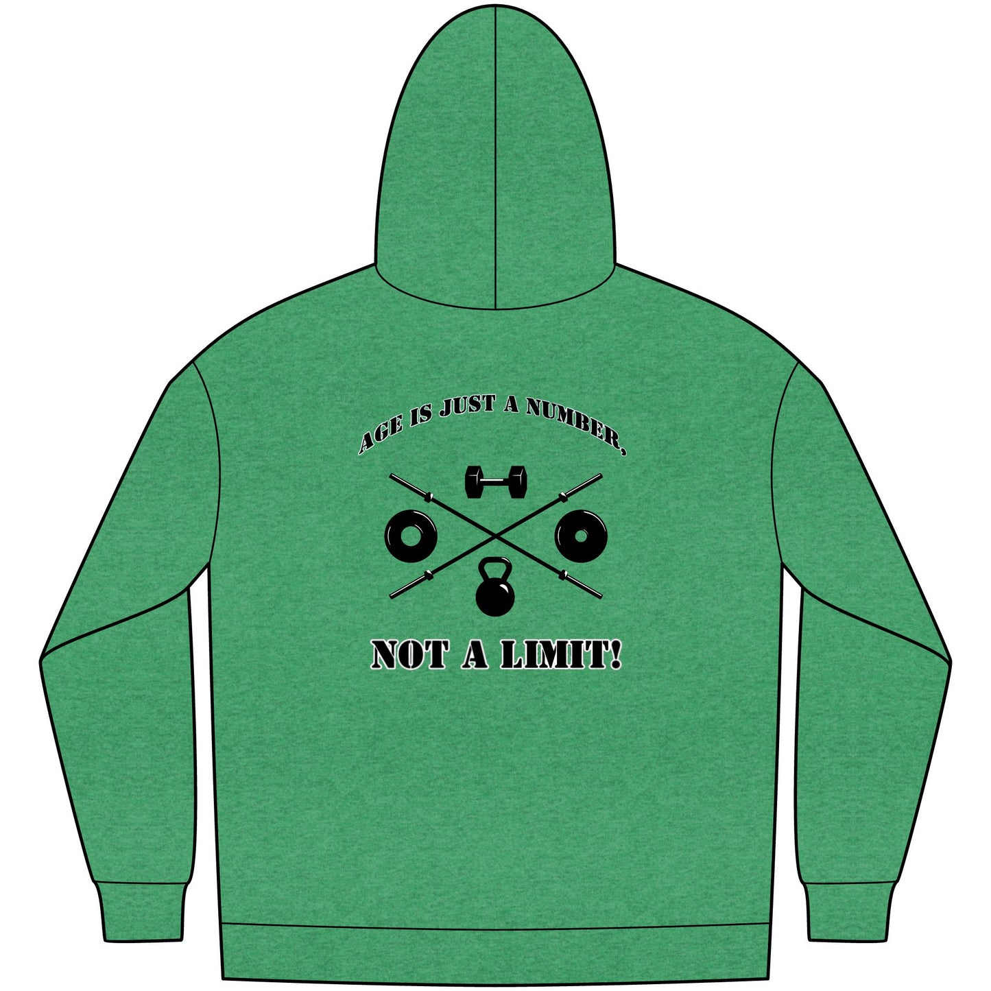 OldGuyzGear "Age is just a number, not a limit" Men's Fleece Pull Over Hoodie
