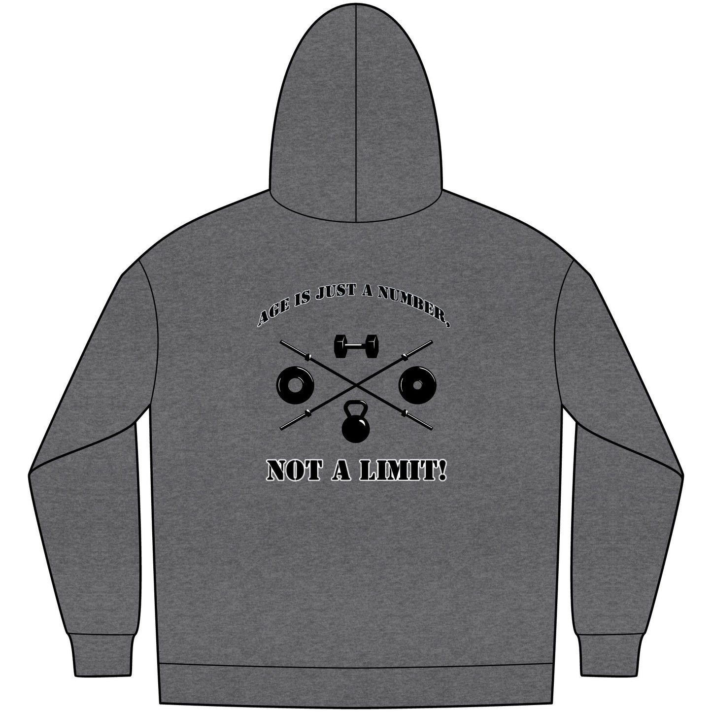 OldGuyzGear "Age is just a number, not a limit" Men's Fleece Pull Over Hoodie