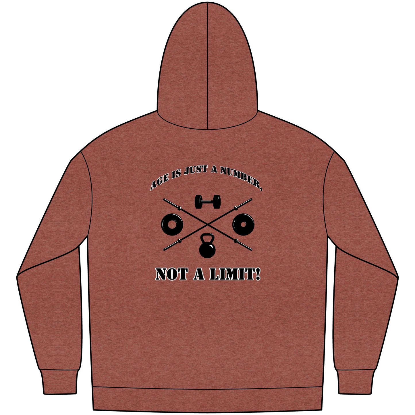 OldGuyzGear "Age is just a number, not a limit" Men's Fleece Pull Over Hoodie