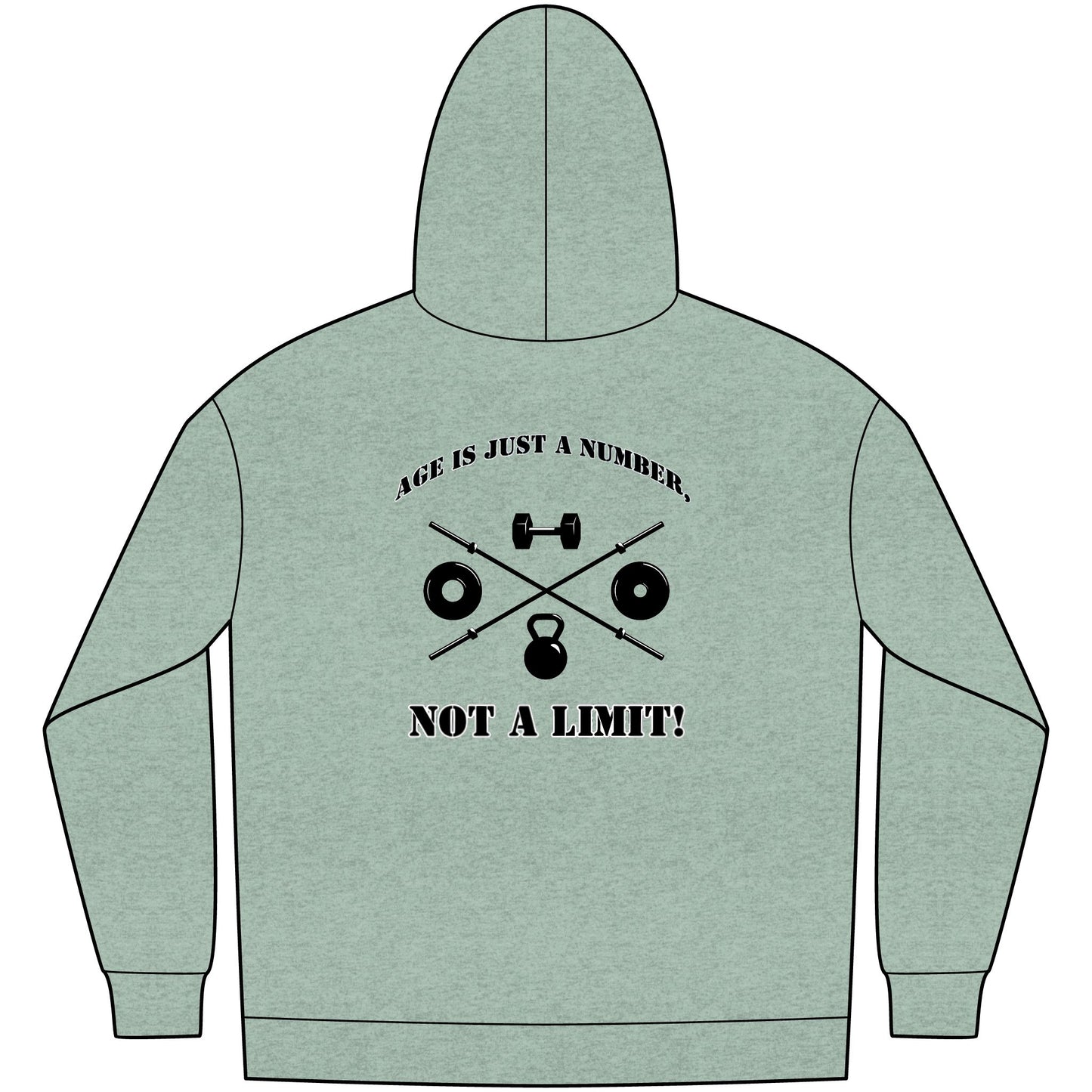 OldGuyzGear "Age is just a number, not a limit" Men's Fleece Pull Over Hoodie