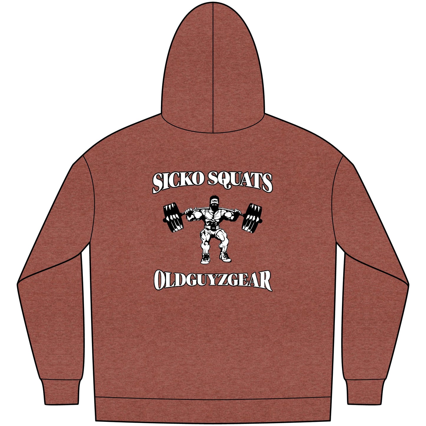 OldGuyzGear "Sicko Squats" Men's Fleece Pull Over Hoodie
